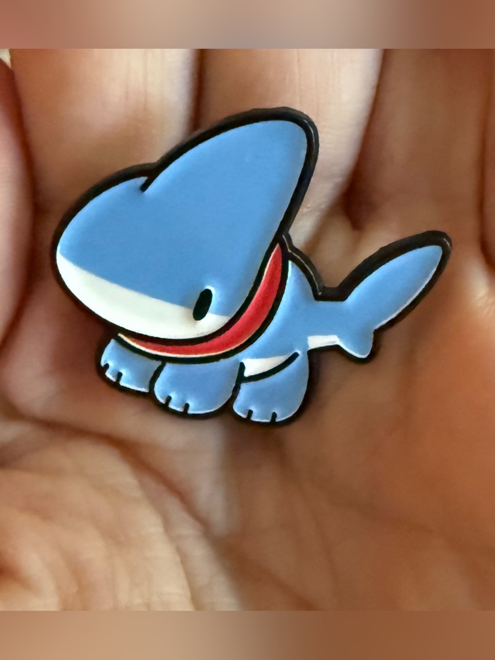 New Shark Dog Shark Pup Kawaii Enamel Pin Blue White Lapel Beach Kidcore Twee